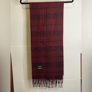 Christian Dior Monsieur Red Plaid “Cashmaire” 100% Acrylic Scarf